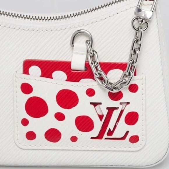 Louis Vuitton x YK White/Red Epi Painted Dots Leather Marellini Bag - Picture 5 of 12